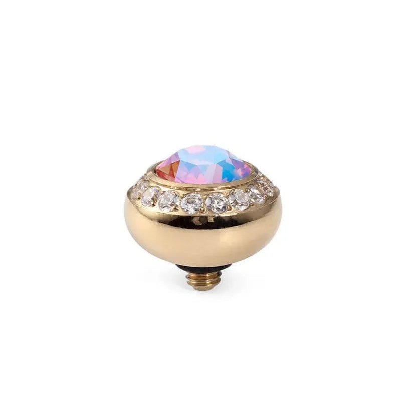 Qudo Tondo Deluxe 10mm Gold Topper - Light Rose Shimmer