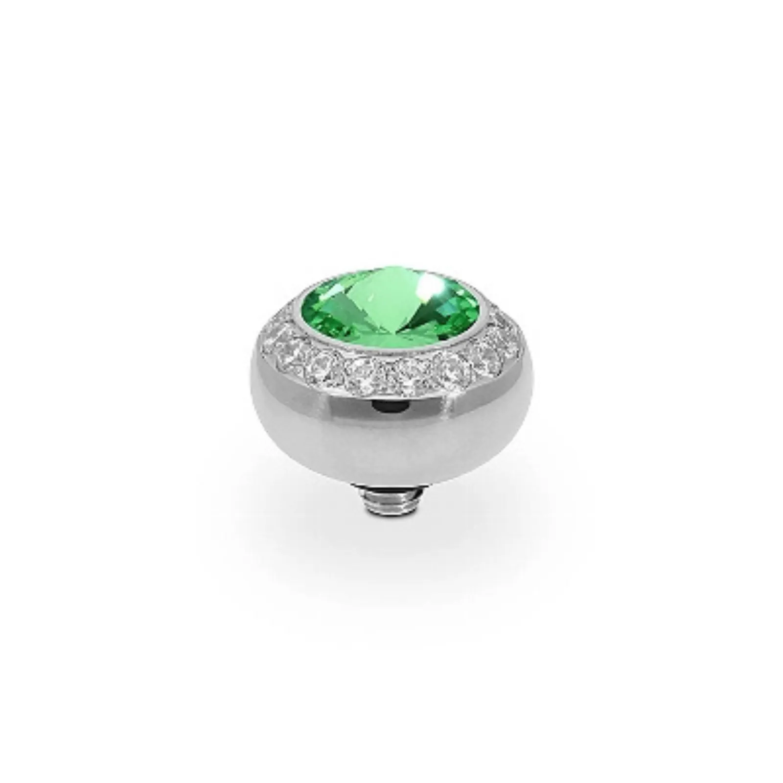 Qudo Tondo Deluxe 10mm Silver Topper - Peridot