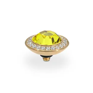 Qudo Tondo Deluxe 13mm Gold Topper - Citrine