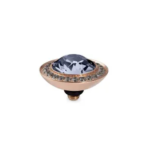 Qudo Tondo Deluxe (dark setting) 13mm Rose Gold Topper - Provence Lavender