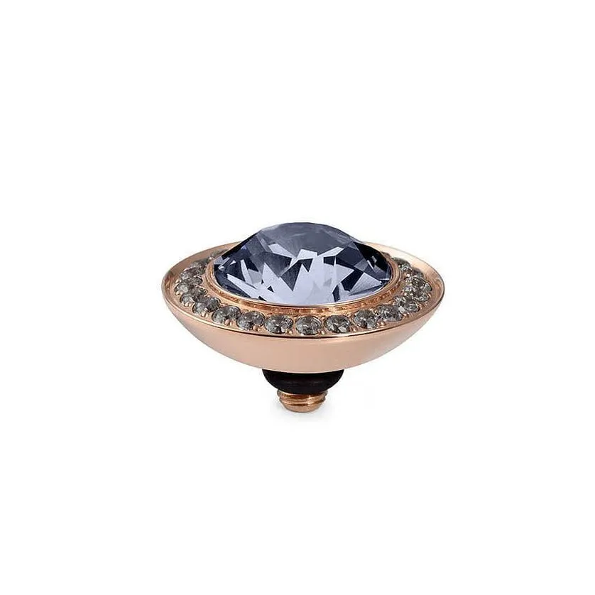 Qudo Tondo Deluxe (dark setting) 13mm Rose Gold Topper - Provence Lavender