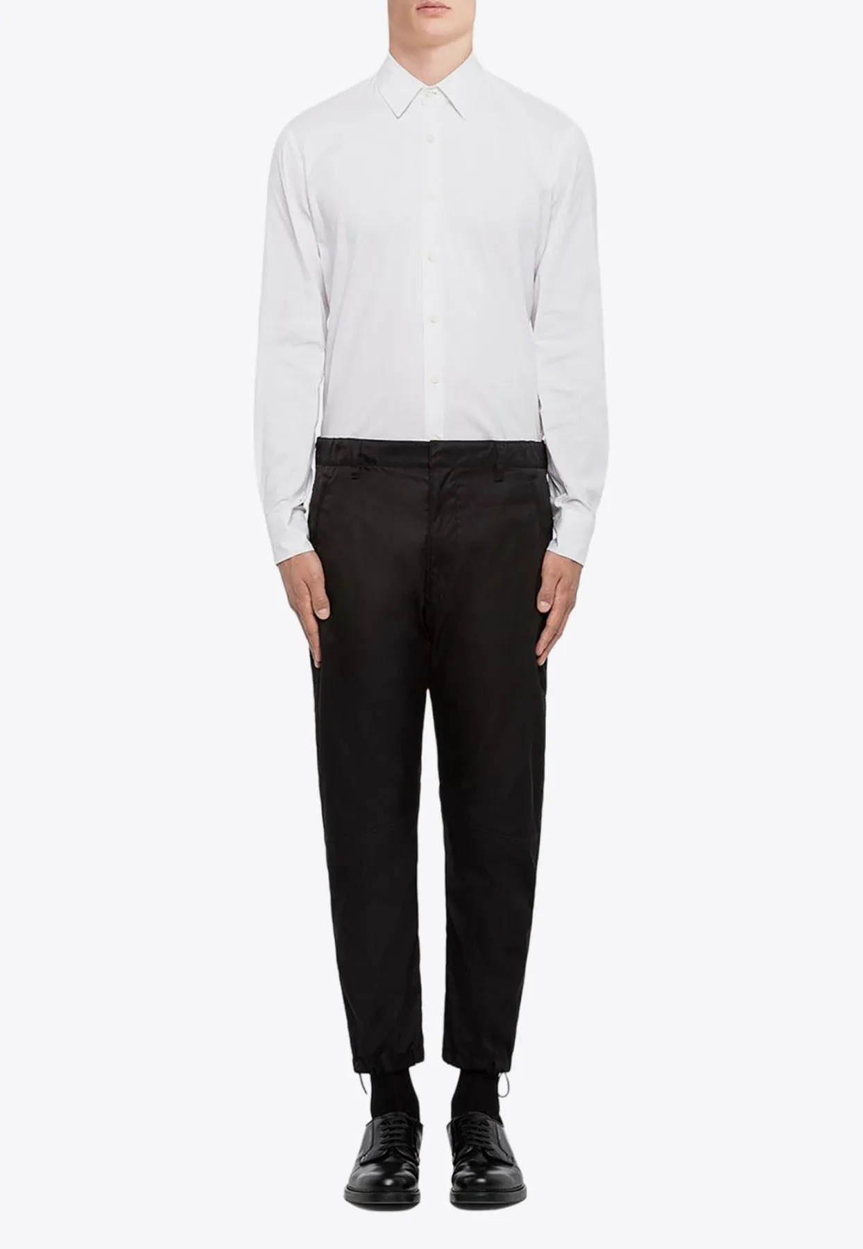 Re-Nylon Logo Plaque Slim Pants