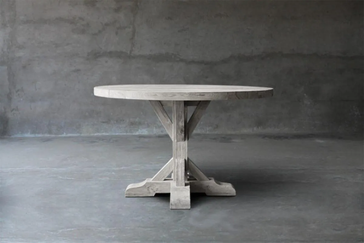 Reclaimed Teak Table R Base Dining Table