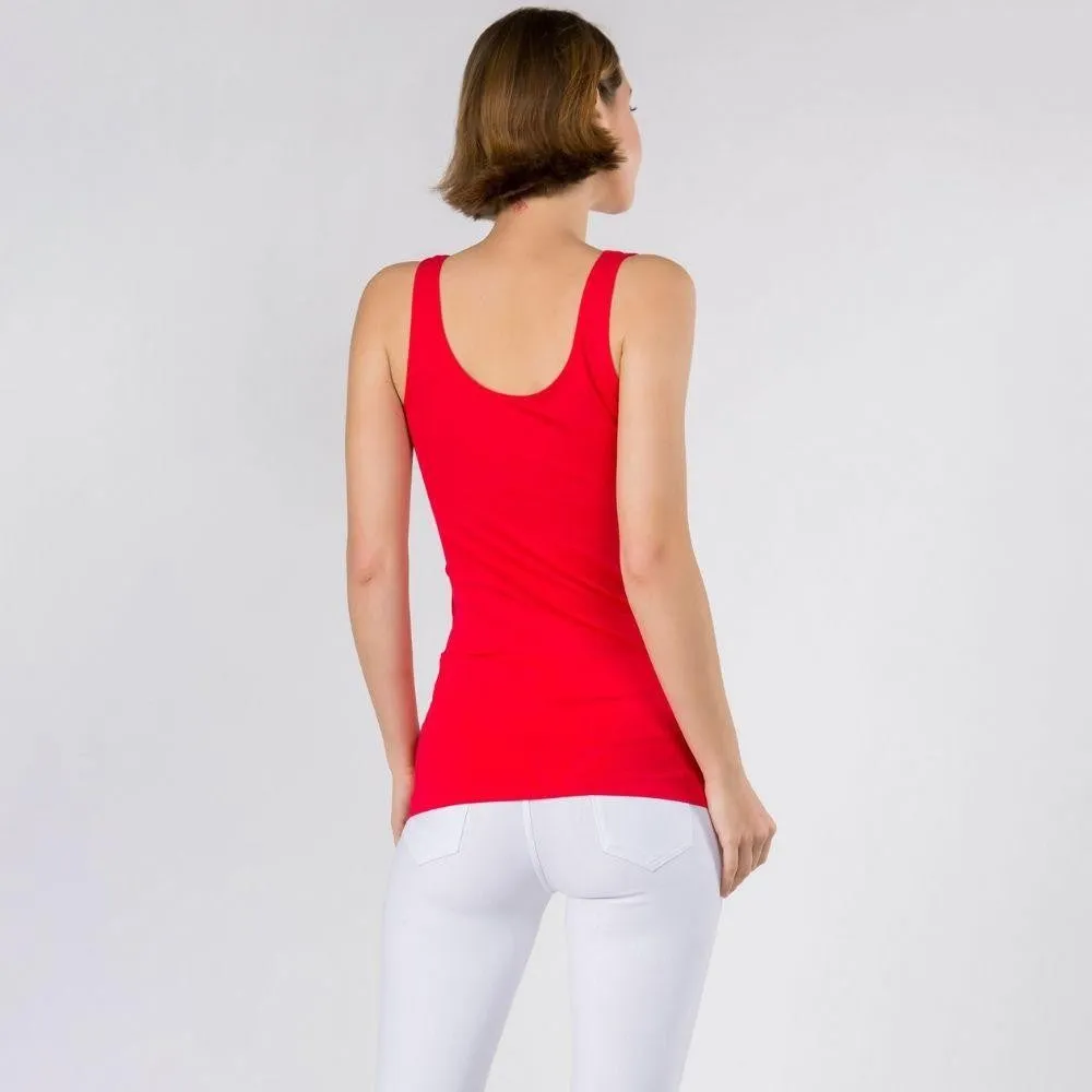 Red Seamless Reversible Tank Top