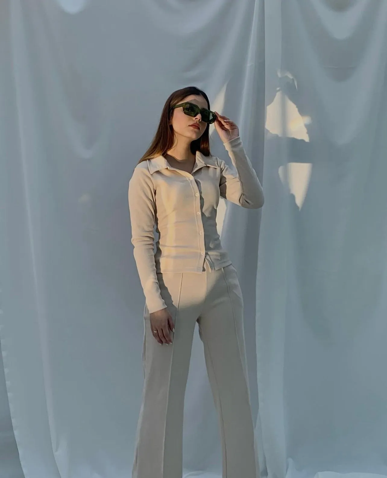 Ribbed Wide Leg Pants