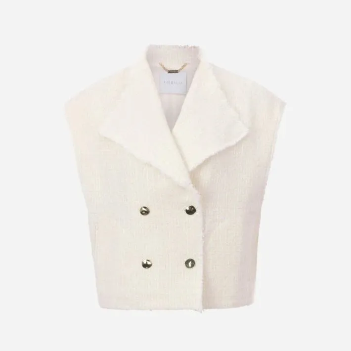 Rich & Royal Tweed Double Breasted Vest