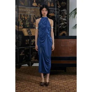 Rimless Draped Halter Dress