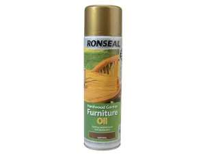 Ronseal Hardwood Garden Furniture Oil Natural Clear Aerosol 500Ml