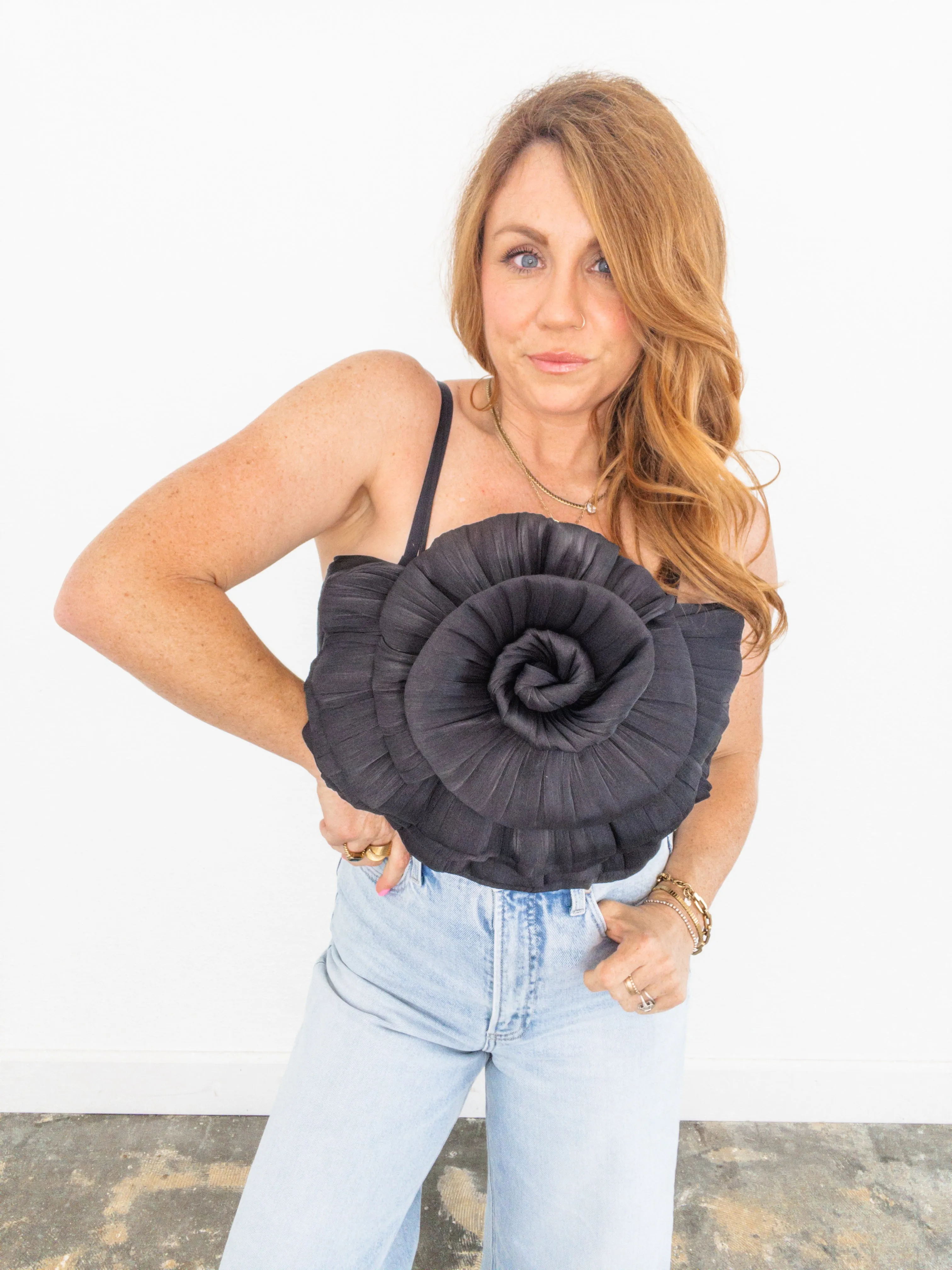 Rosette Crop Top