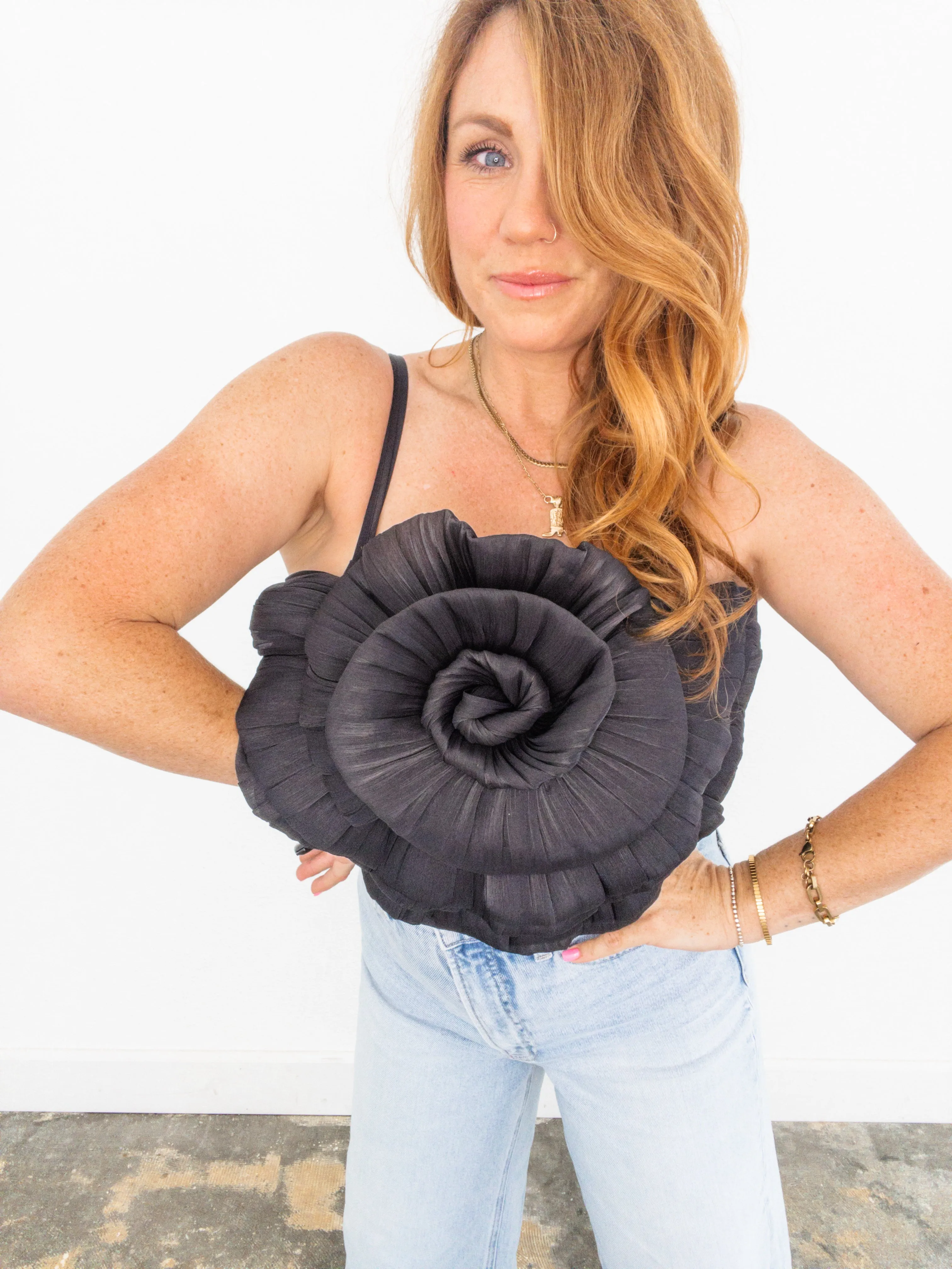 Rosette Crop Top