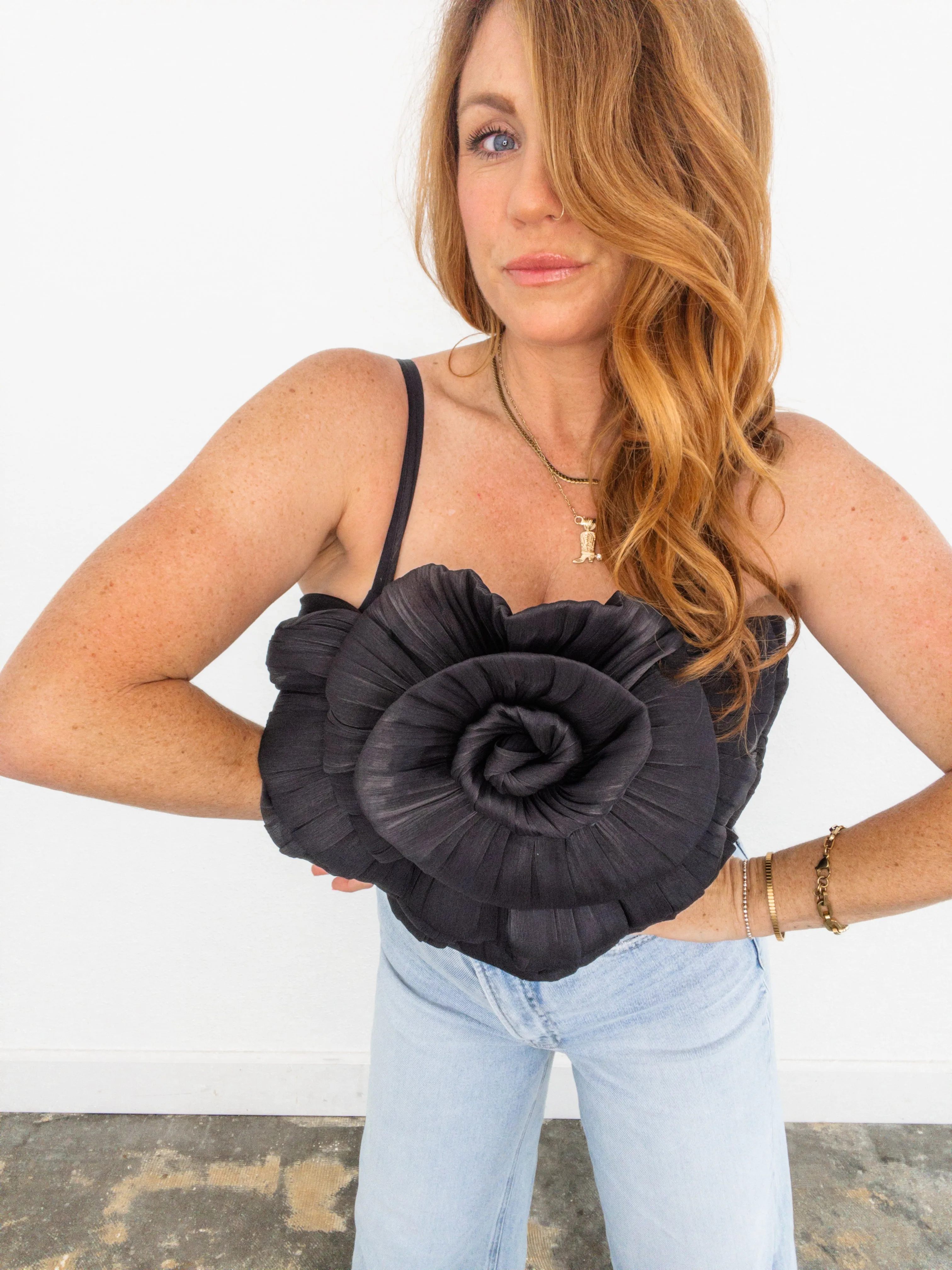 Rosette Crop Top