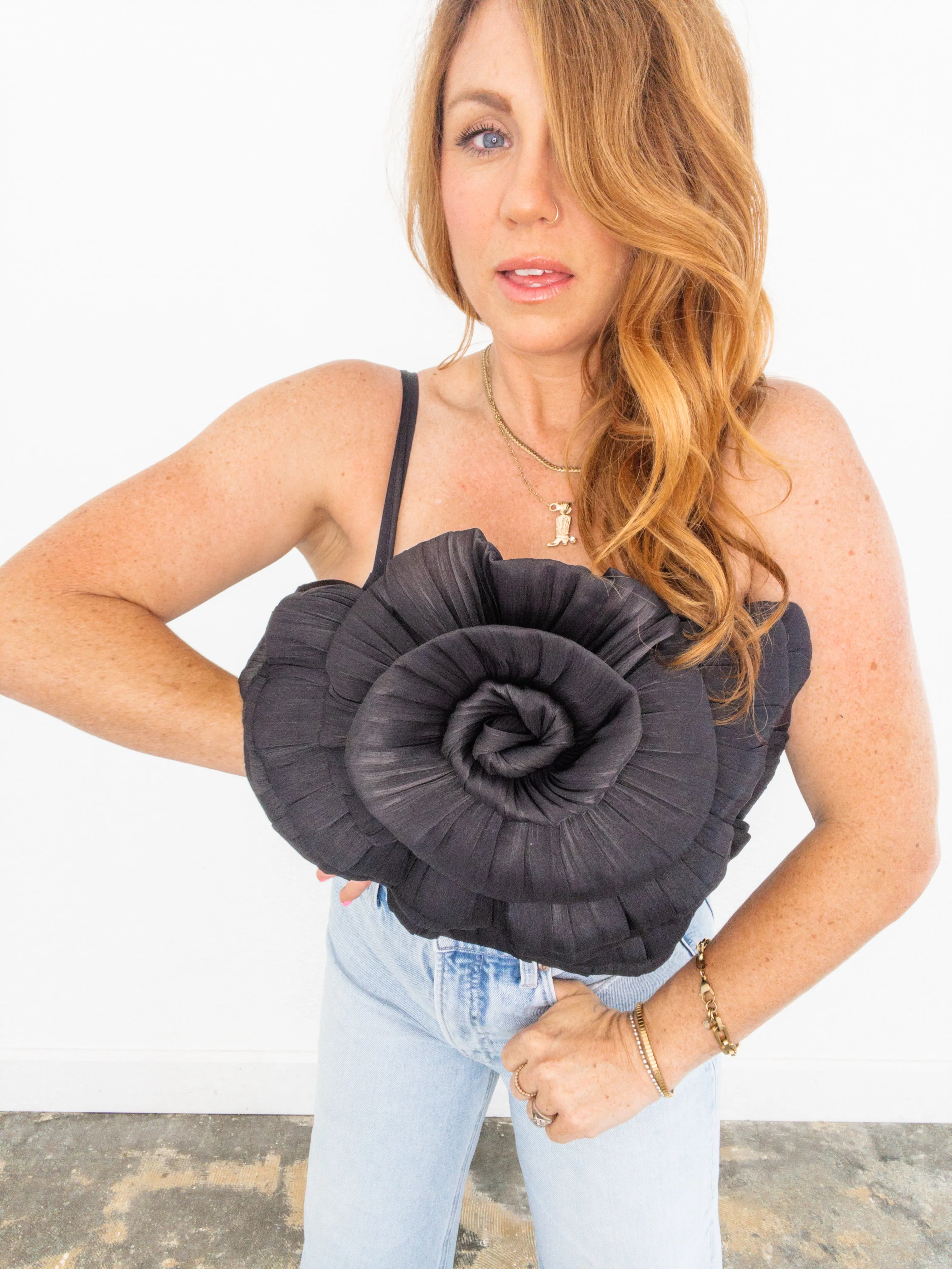 Rosette Crop Top
