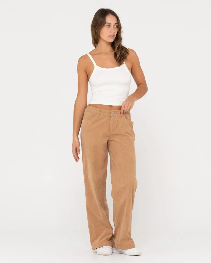 Rusty The Secret Low Rise Cord Pant - Oatmilk