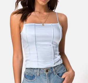 Satin Lace Up Corset Crop Top