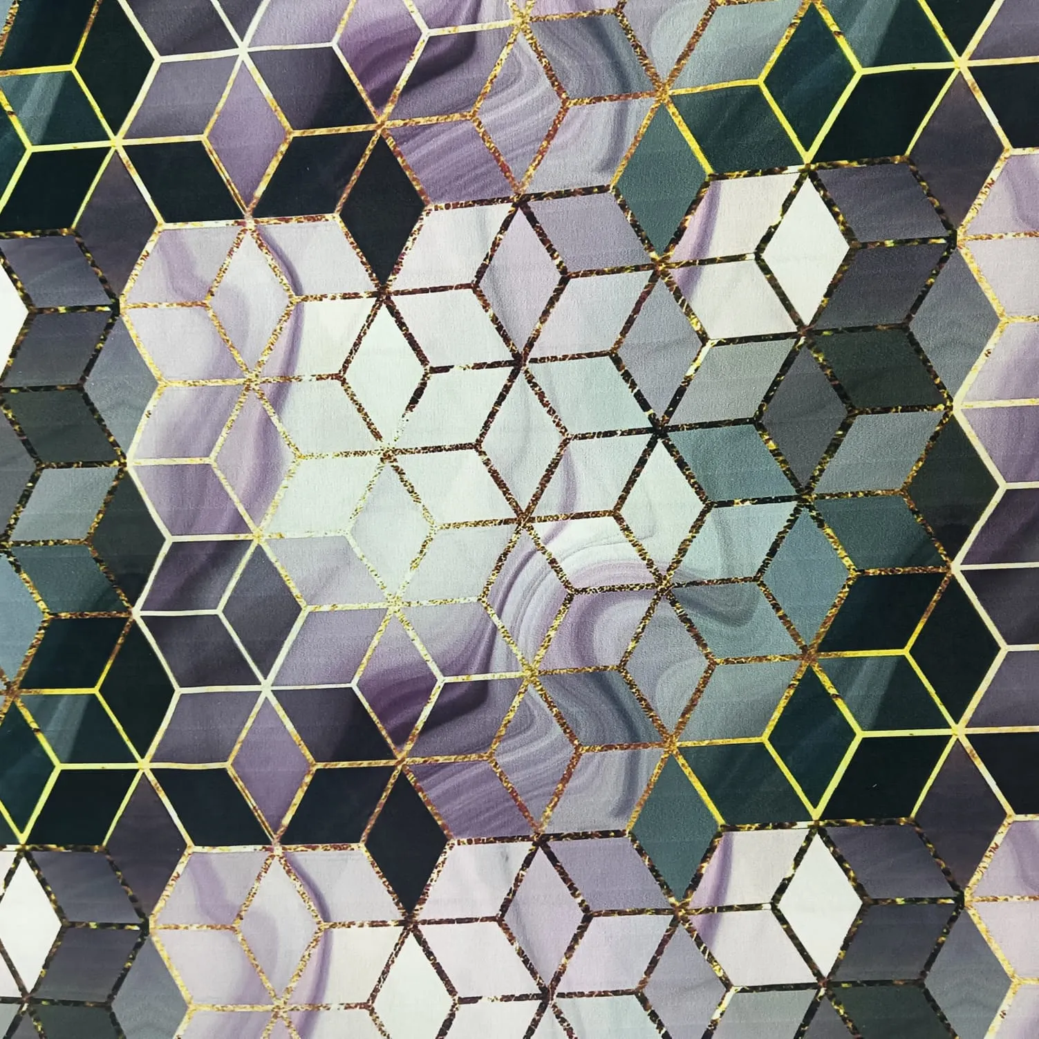Satin Printed Geomentric