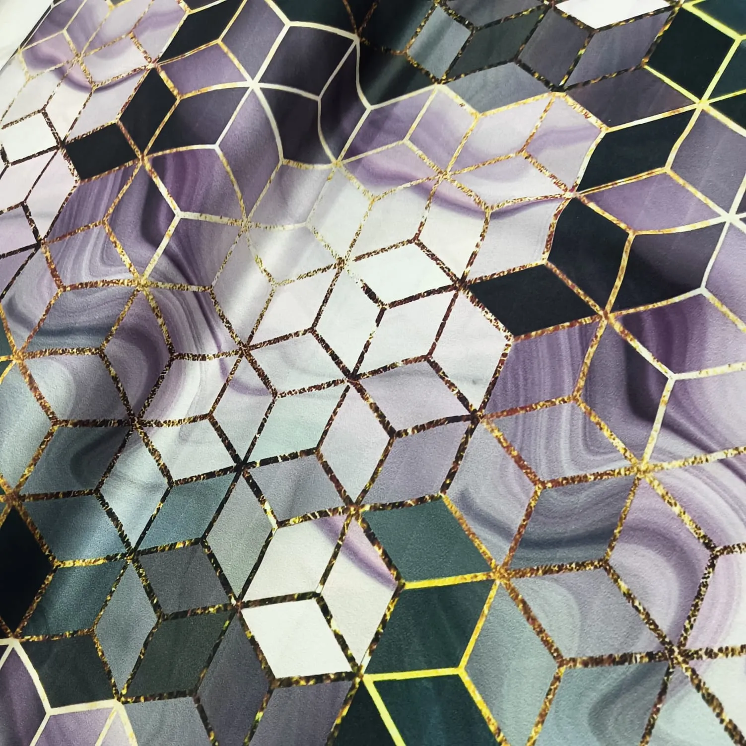 Satin Printed Geomentric