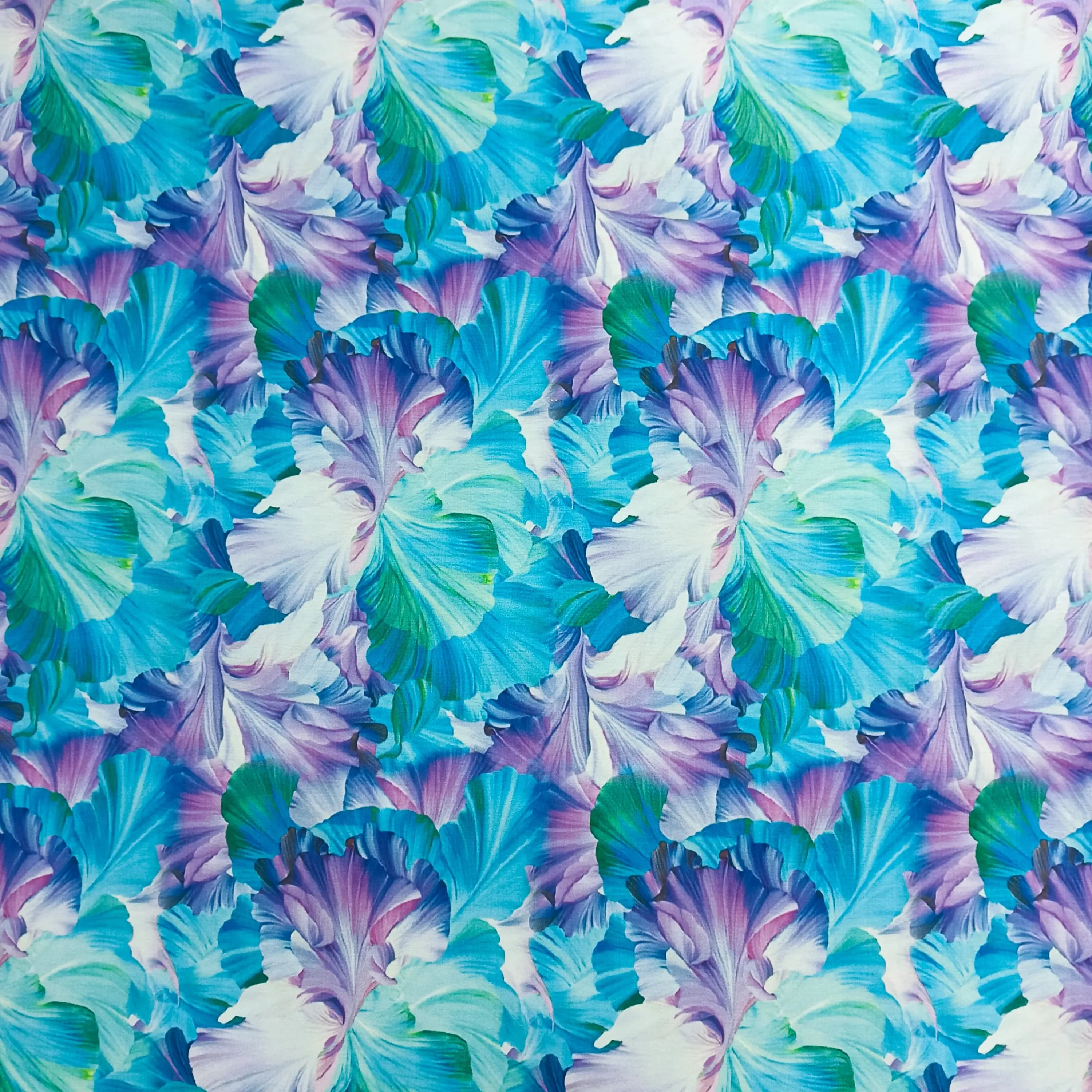 Satin Printred Leaf Print