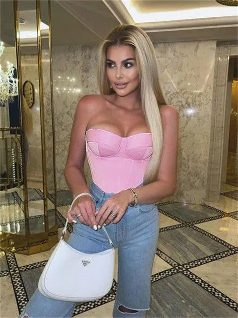 Satin Strapless Corset Top