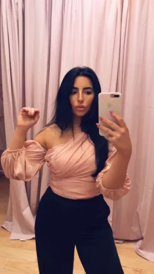 Satin Striped Balloon Sleeve Crop Top