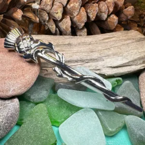Scrolling Leaf Thistle Kilt Pin