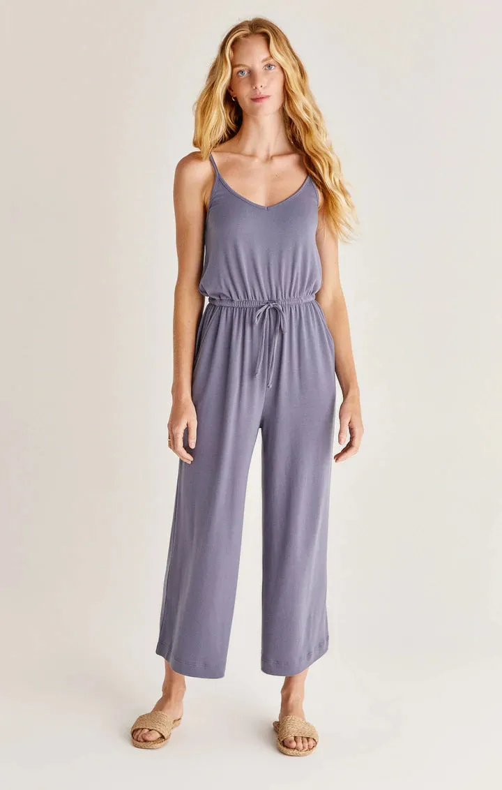 Shawn rib jumpsuit in indigo