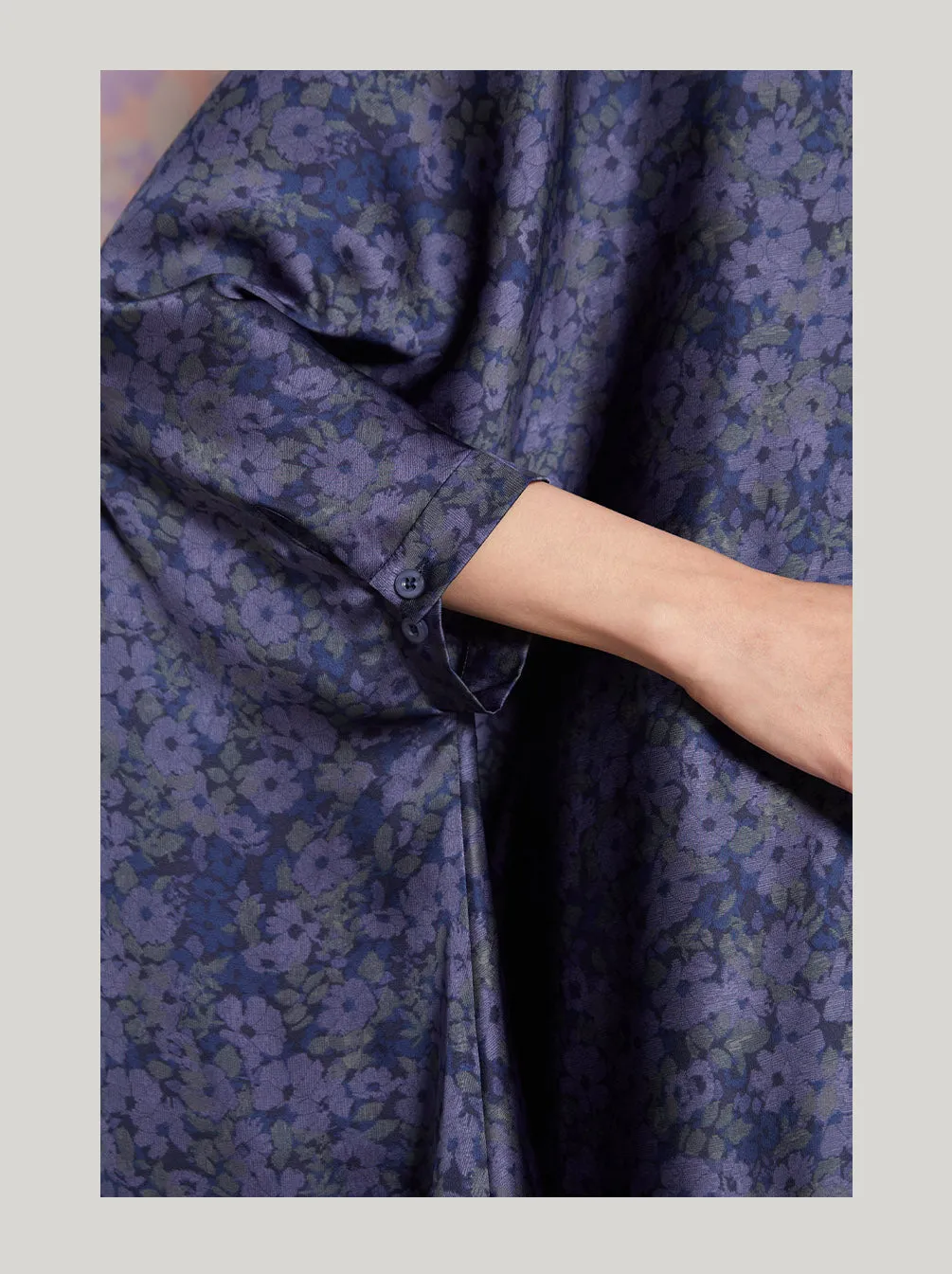 SHENA KAFTAN TOP NAVY