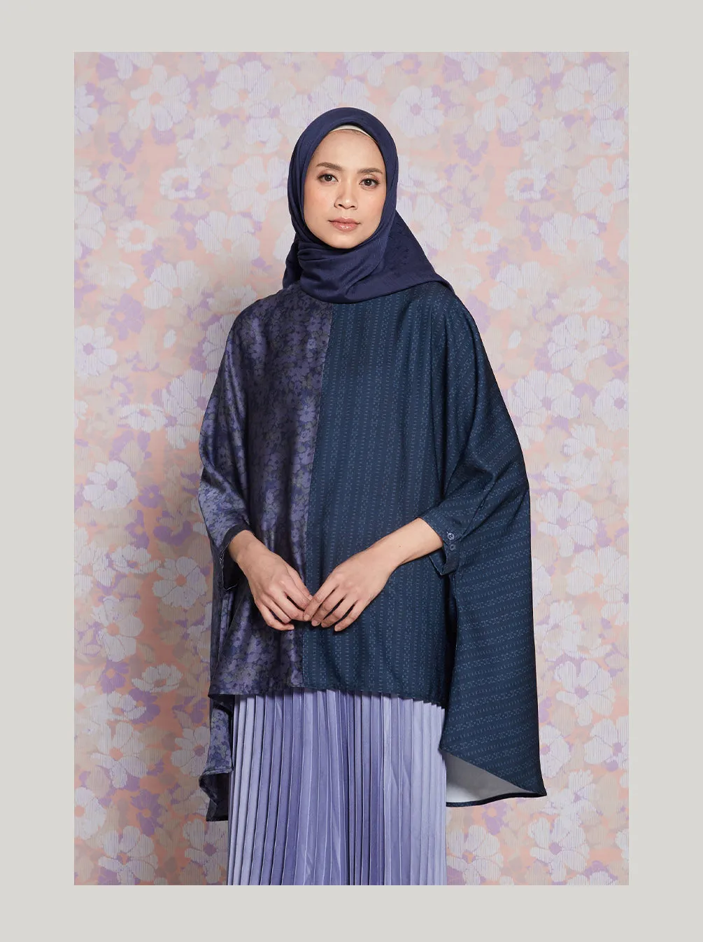 SHENA KAFTAN TOP NAVY