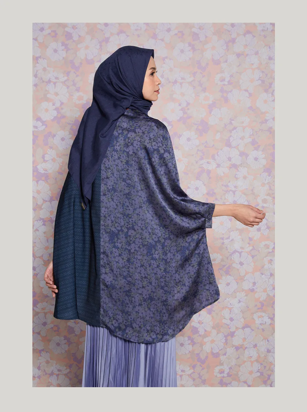 SHENA KAFTAN TOP NAVY