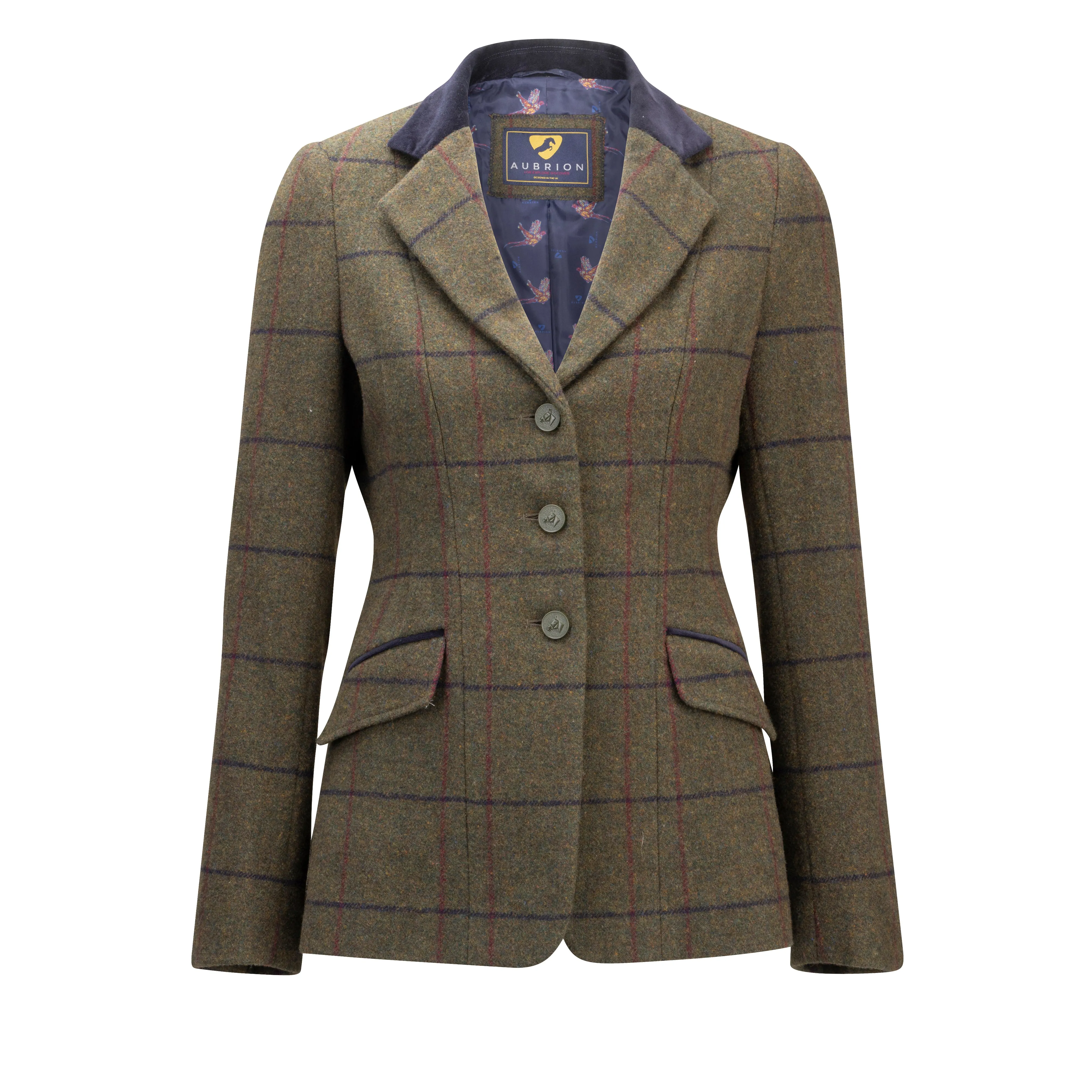 Shires Spruce Green Check Aubrion Saratoga Jacket