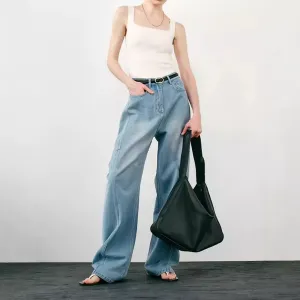 Sickle Wide Leg Deconstructed Jeans
