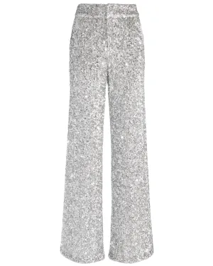 Silver Mame Sequin Pant