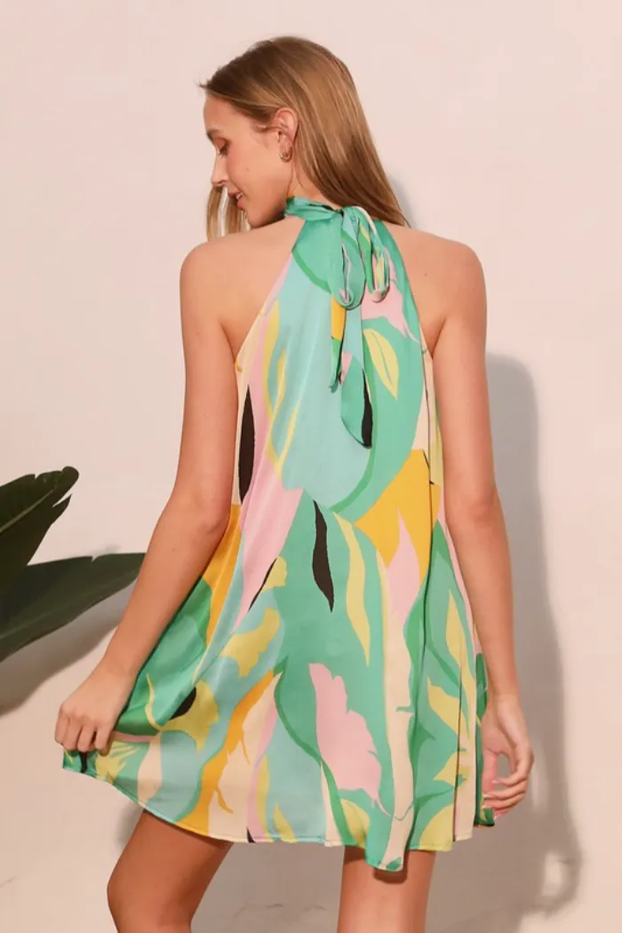 S/L Halter Neck Dress