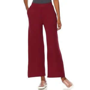 Soft & Cozy Women's Plus Size Brushed Hacci Knit Pants With Pockets