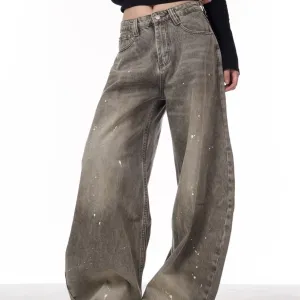 Splash-Ink Wide-Leg Jeans