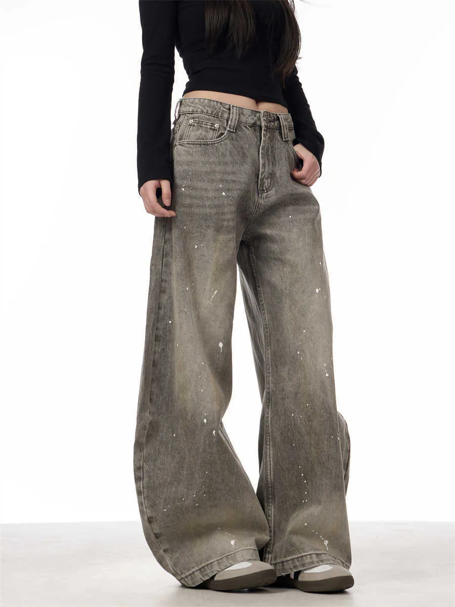 Splash-Ink Wide-Leg Jeans