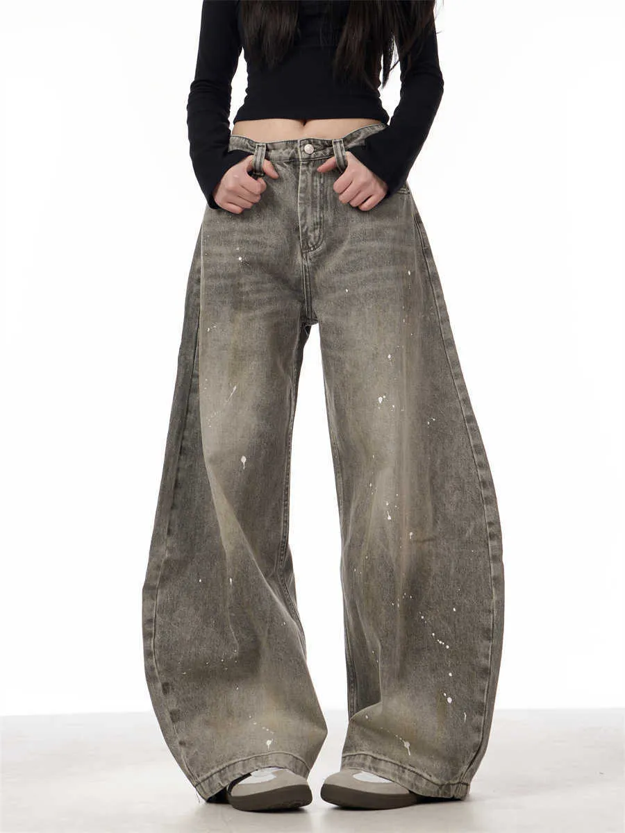 Splash-Ink Wide-Leg Jeans