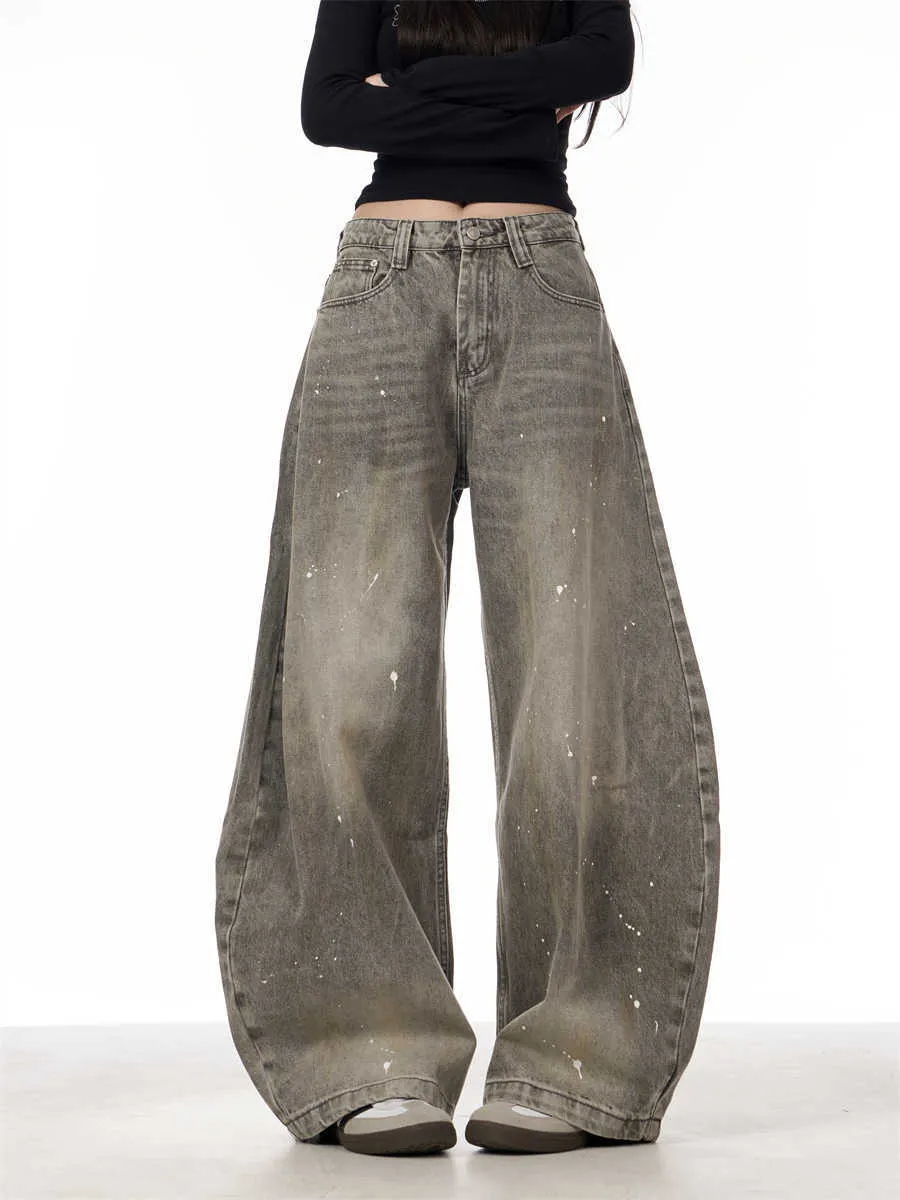 Splash-Ink Wide-Leg Jeans