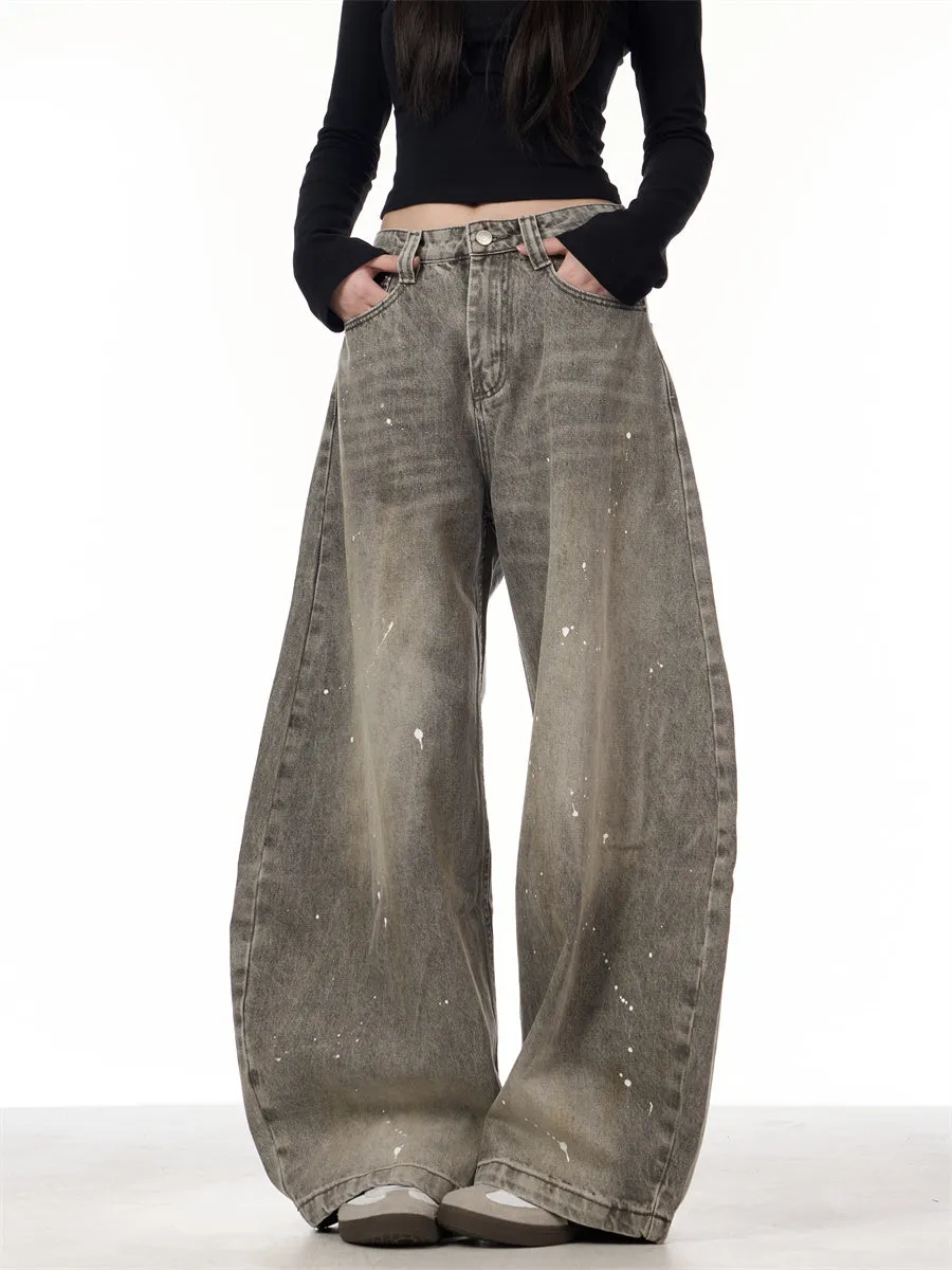Splash-Ink Wide-Leg Jeans
