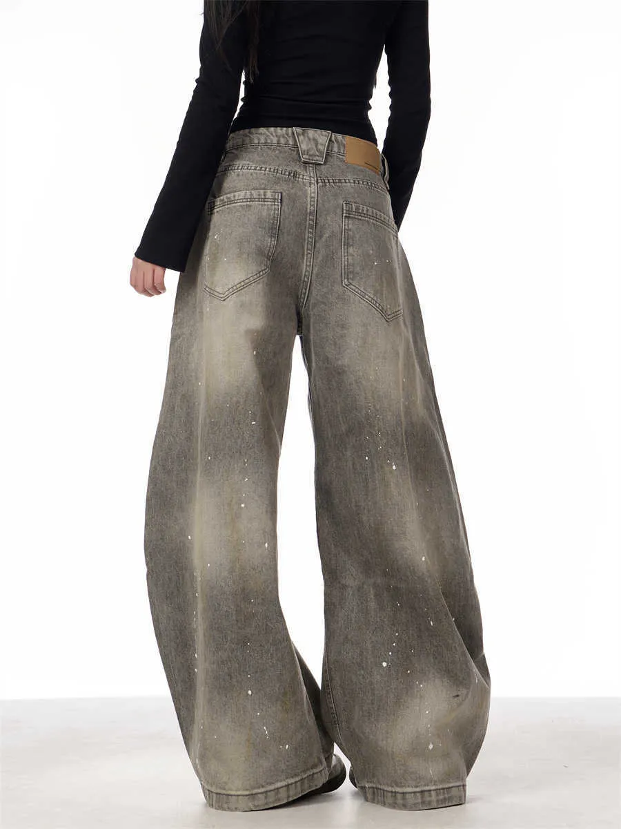Splash-Ink Wide-Leg Jeans