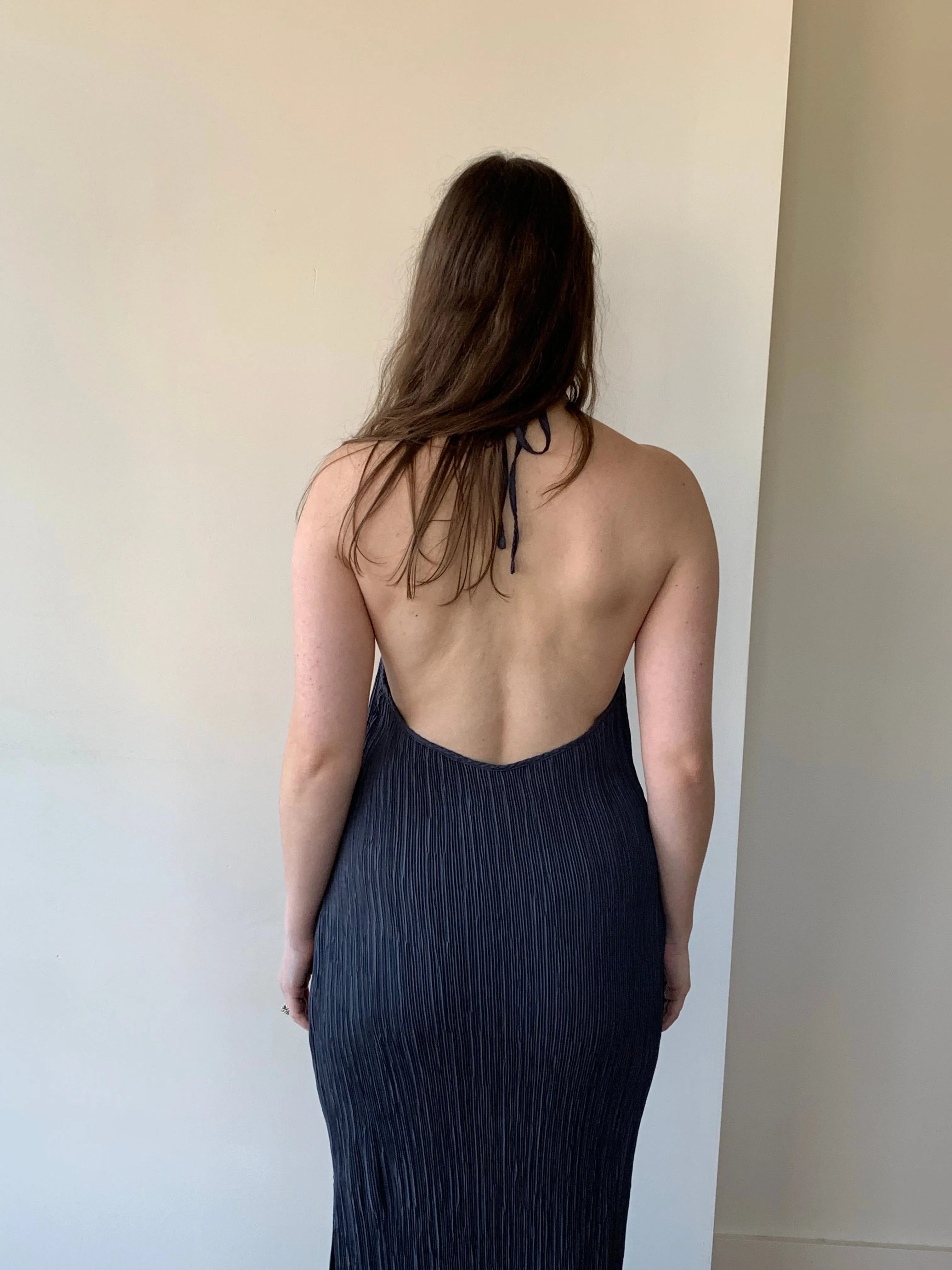 St. Agni pleated halter dress