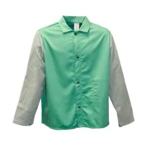 STANCO Flame Resistant Jackets, 2X-Large, Cotton Blend, Green, FR630LS-2XLT