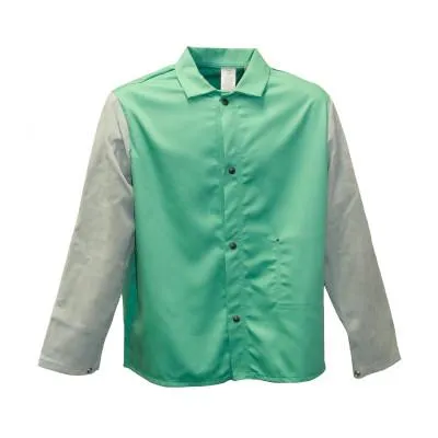 STANCO Flame Resistant Jackets, Large, Cotton Blend, Green, FR630LS-LT