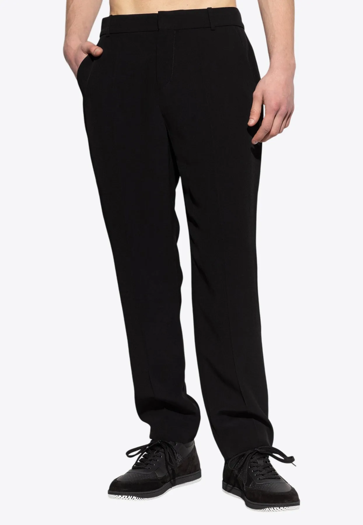 Straight-Leg Tailored Pants