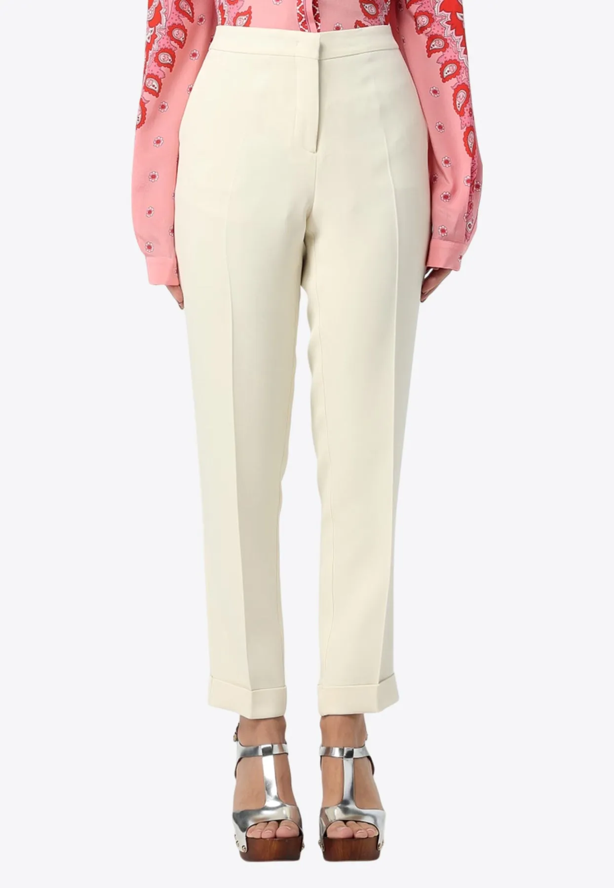 Straight-Leg Tailored Pants