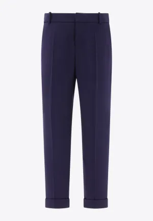 Straight-Leg Tailored Pants