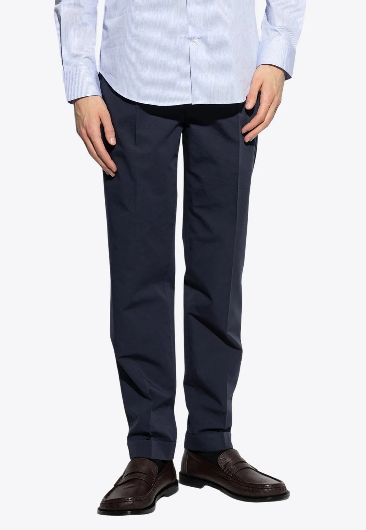 Straight-Leg Tailored Pants