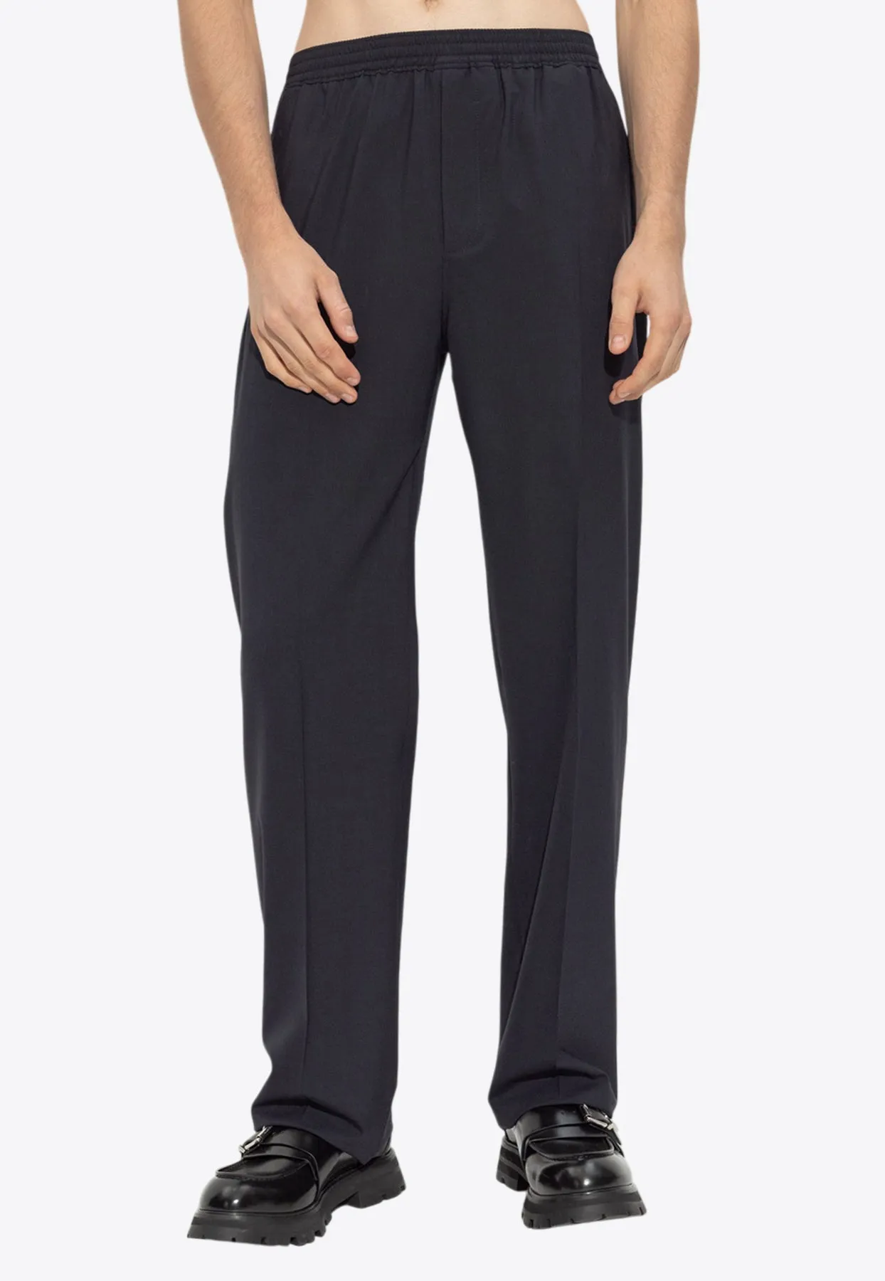 Straight-Leg Tailored Pants