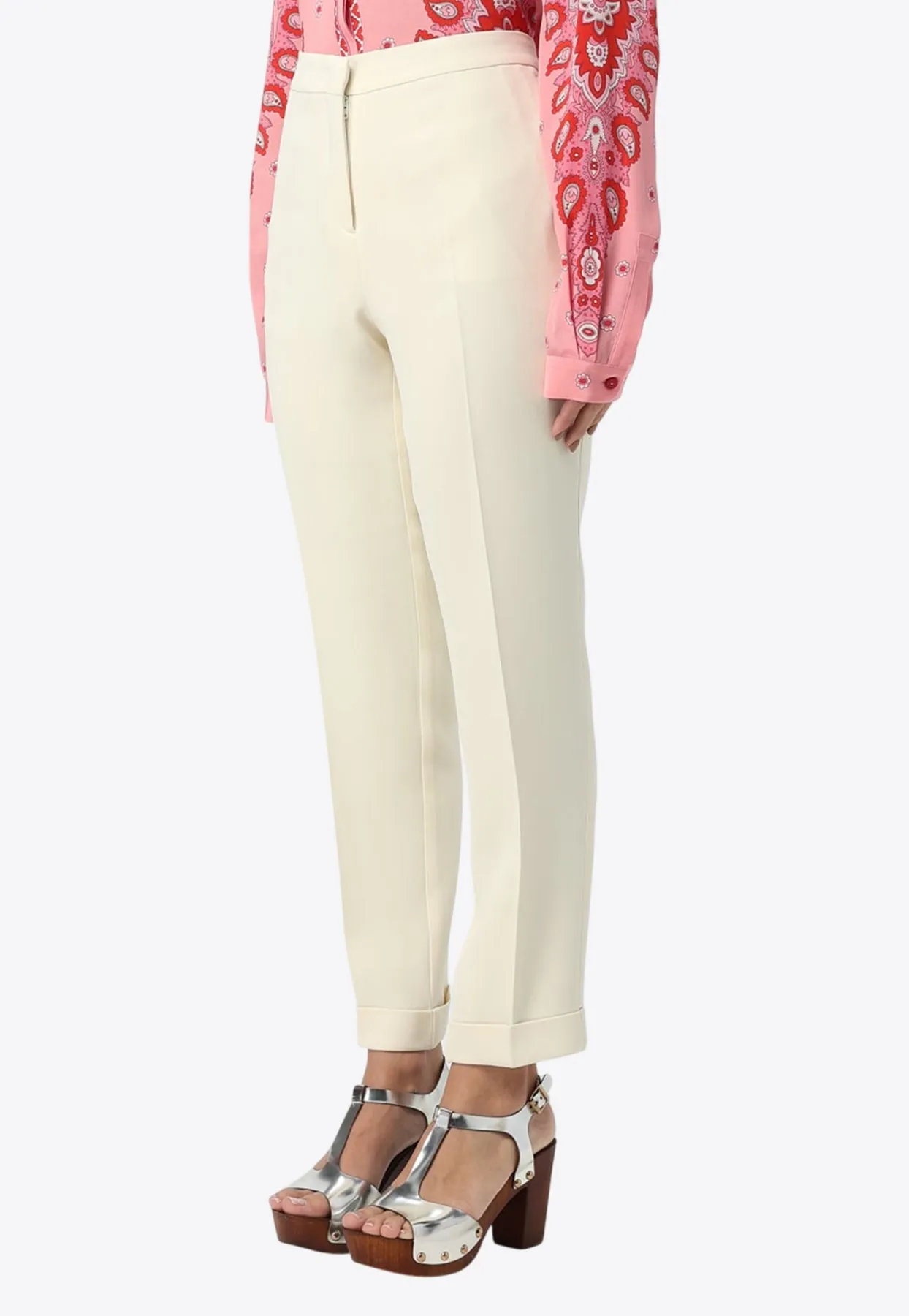 Straight-Leg Tailored Pants