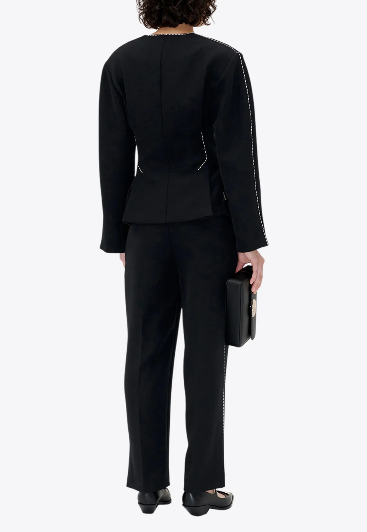 Straight Pants with Slits