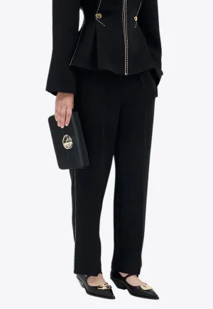 Straight Pants with Slits